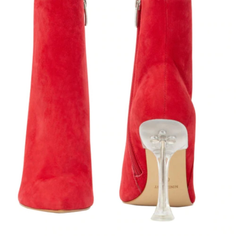 Red Suede Bootie